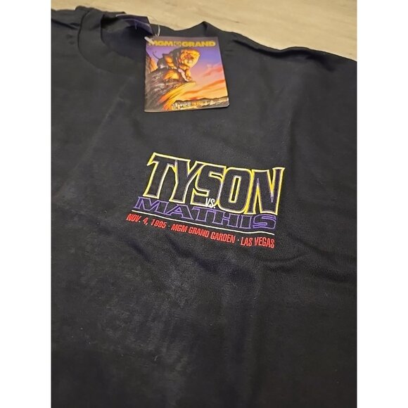 Vintage Deadstock 90s mike tyson mathis boxing t-shirt 1995 With Tags Las Vegas - Picture 7 of 13